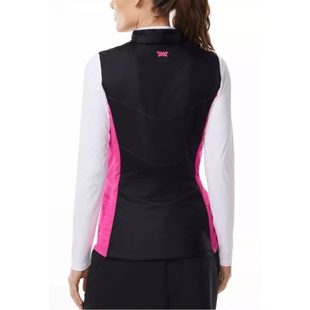 NWT PXG Womens Noble Zip Vest Black Pink Size L - Picture 3 of 10